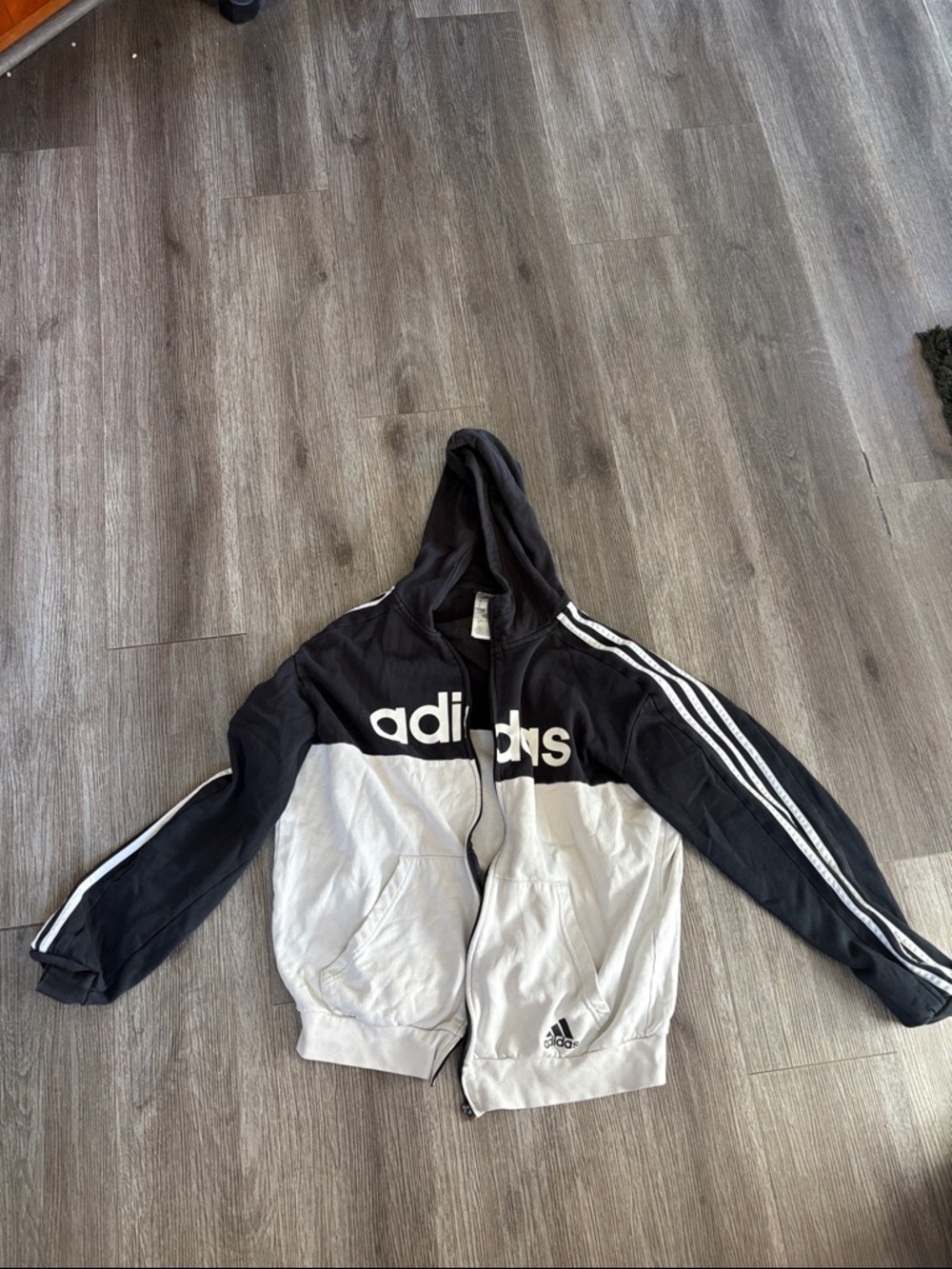 adidas Black Hooded Zip Jacket